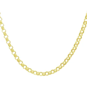 9ct Yellow Gold Double Belcher Chain 18″ 4mm