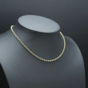 9ct Yellow Gold Double Belcher Chain 18″ 4mm