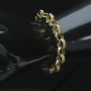 9ct Yellow Gold Belcher Bracelet 7″ 10.5mm