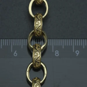 9ct Yellow Gold Belcher Bracelet 7″ 10.5mm