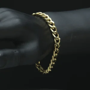 9ct Yellow Gold Cuban Bracelet 8″ 8mm
