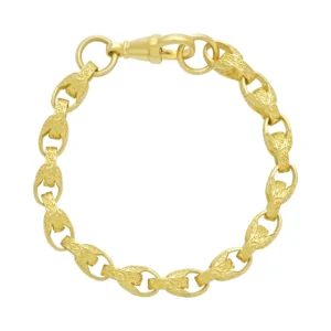 9ct Yellow Gold Tulip Bracelet 8″ 7.5mm