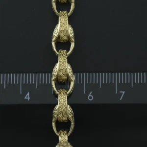 9ct Yellow Gold Tulip Bracelet 8″ 7.5mm