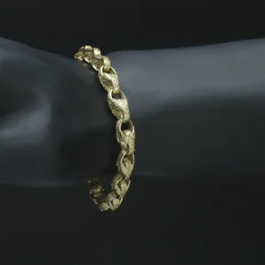 9ct Yellow Gold Tulip Bracelet 8″ 7.5mm