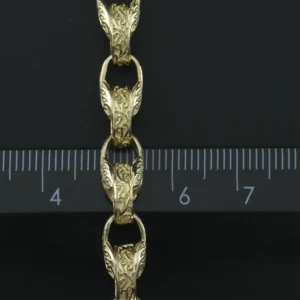 9ct Yellow Gold Tulip Bracelet 8″ 7.5mm