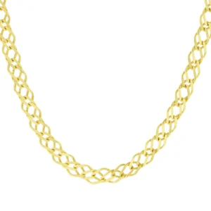 9ct Yellow Gold Double Link Curb Chain 16″ 5mm
