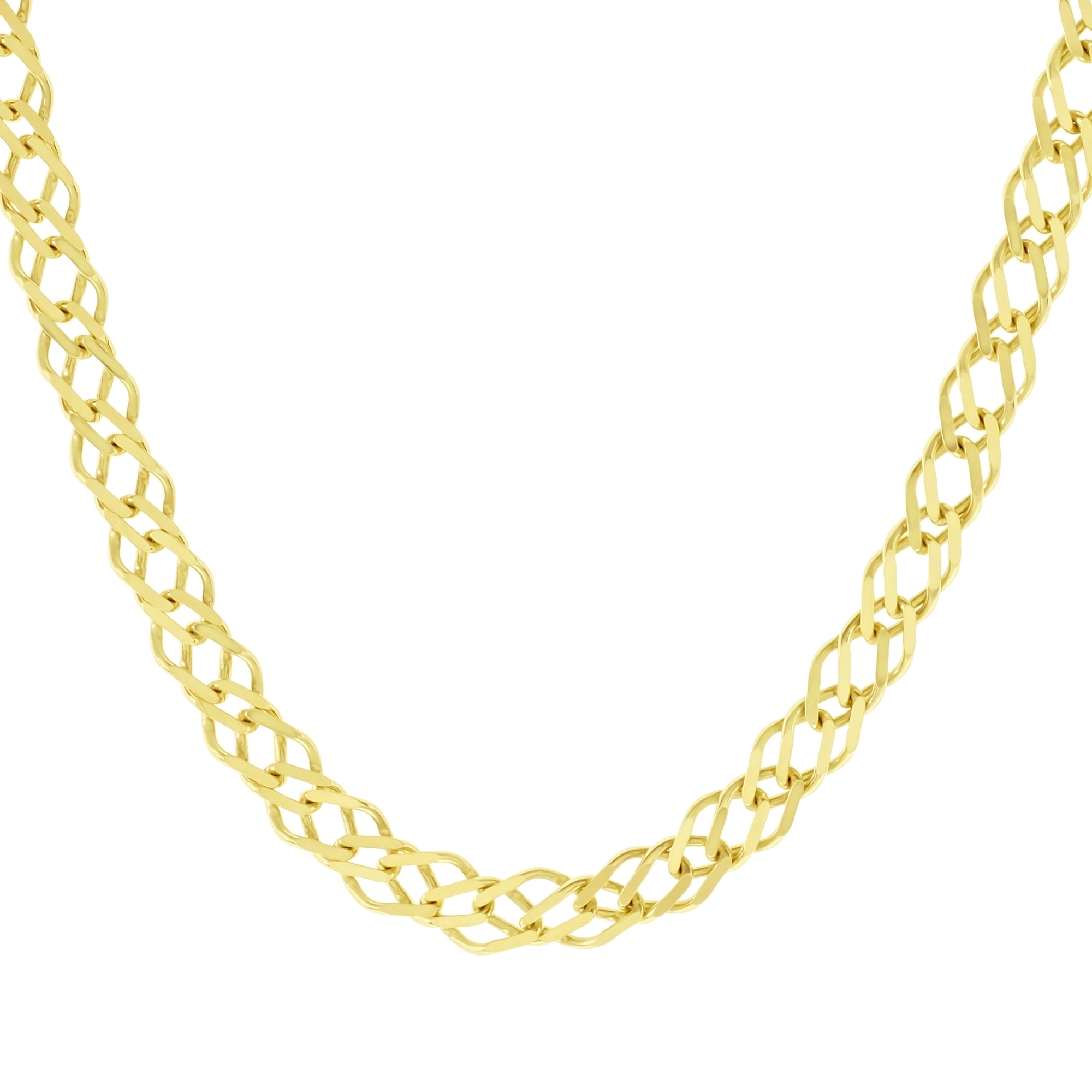 9ct Yellow Gold Double Link Curb Chain 16″ 5mm