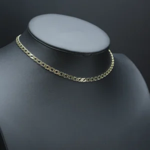 9ct Yellow Gold Double Link Curb Chain 16″ 5mm