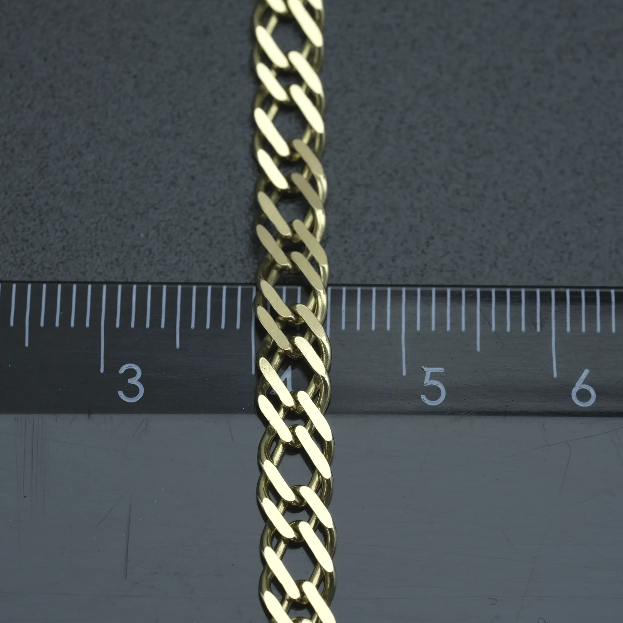 9ct Yellow Gold Double Link Curb Chain 16″ 5mm - Image 3