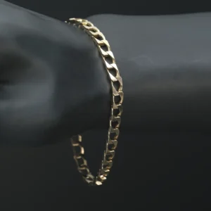 9ct Yellow Gold Curb Bracelet 8.5″ 5mm