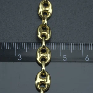 9ct Yellow Gold Fancy Link Chain 20″ 7mm