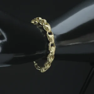 9ct Yellow Gold Tulip Bracelet 7″ 7mm