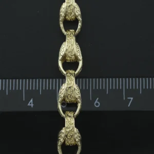 9ct Yellow Gold Tulip Bracelet 7″ 7mm