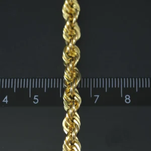 21ct Yellow Gold Rope Chain 25.5″ 6mm