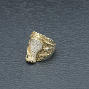 9ct Yellow Gold Gemstone Saddle Ring