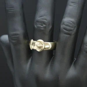 9ct Yellow Gold Buckle Ring