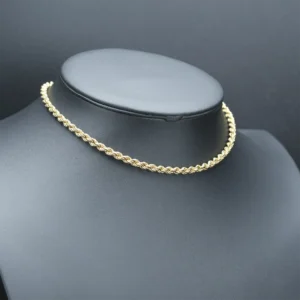 9ct Yellow Gold Rope Chain 16″ 5mm