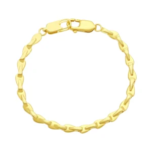 9ct Yellow Gold Fancy Link Bracelet 7.5″ 5mm