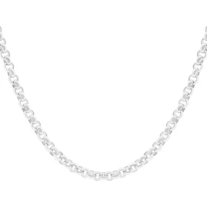 9ct White Gold Belcher Chain 26″ 4.5mm