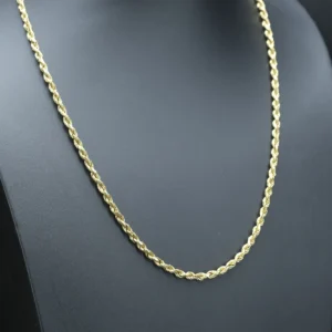 9ct Yellow Gold Rope Chain 26″ 4mm