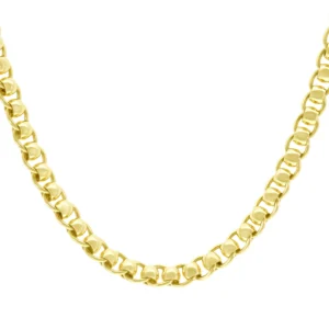 9ct Yellow Gold Roller Ball Chain 23” 6mm