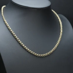 9ct Yellow Gold Roller Ball Chain 23” 6mm