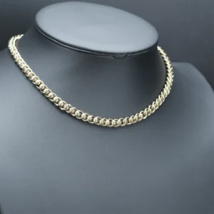 9ct Yellow Gold Roller Ball Chain 18″ 7.5mm