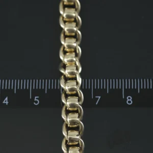 9ct Yellow Gold Roller Ball Chain 18″ 7.5mm