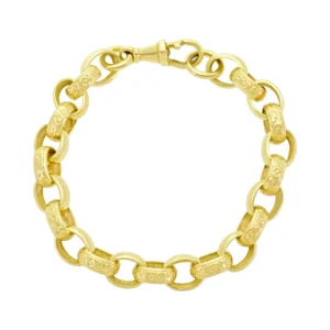 9ct Yellow Gold Belcher Bracelet 7.5″ 9mm