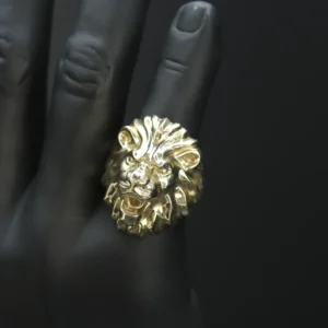 9ct Yellow Gold Lion Ring