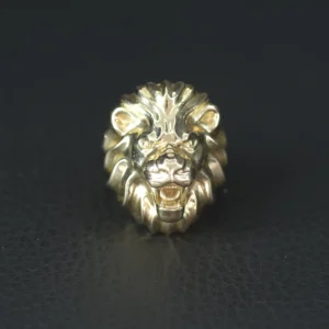 9ct Yellow Gold Lion Ring