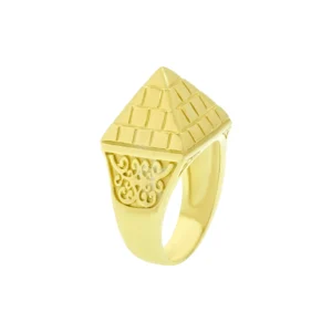 9ct Yellow Gold Pyramid Ring
