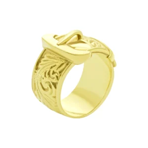 9ct Yellow Gold Buckle Ring