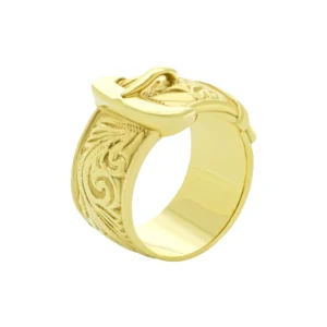 9ct Yellow Gold Buckle Ring