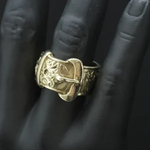 9ct Yellow Gold Buckle Ring