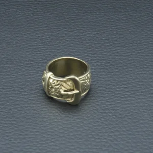 9ct Yellow Gold Buckle Ring