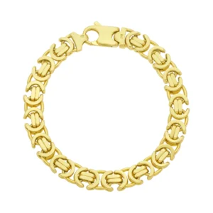 9ct Yellow Gold Byzantine Bracelet 8″ 8.5mm
