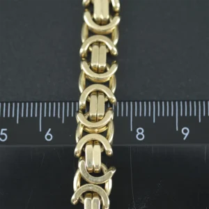 9ct Yellow Gold Byzantine Bracelet 8″ 8.5mm