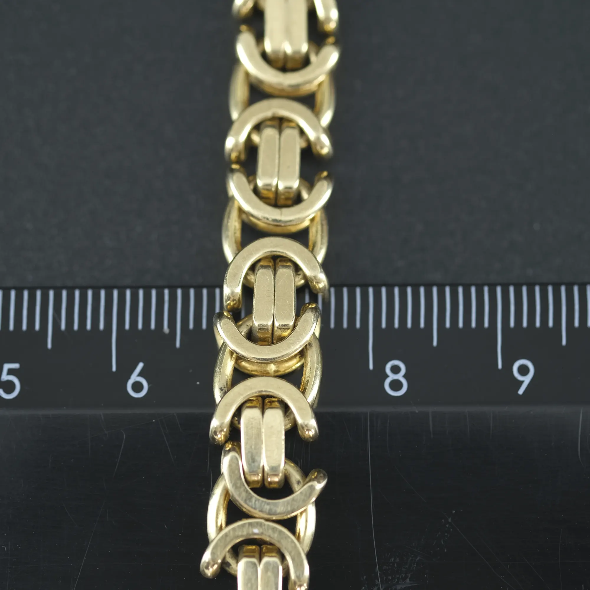 9ct Yellow Gold Byzantine Bracelet 8" 8.5mm - Image 3