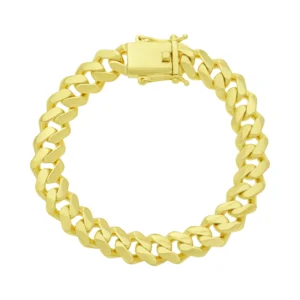 9ct Yellow Gold Cuban Bracelet 9.5″ 12mm