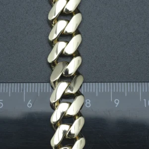 9ct Yellow Gold Cuban Bracelet 9.5″ 12mm