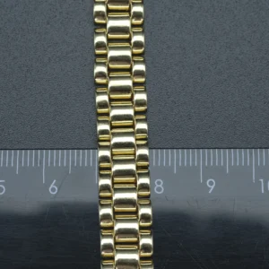 9ct Yellow Gold Watch Strap Bracelet 6.5″ 10mm