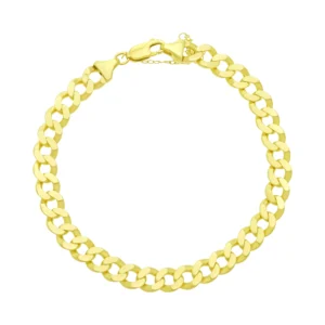 9ct Yellow Gold Curb Bracelet 9.5″ 8mm