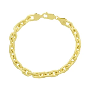 9ct Yellow Gold Fancy Link Bracelet 9″ 8mm