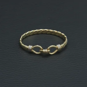 9ct Yellow Gold Children’s Double Loop Twist Bangle