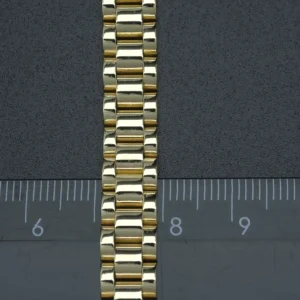 9ct Yellow Gold Watch Strap Bracelet 6.5″ 8.5mm
