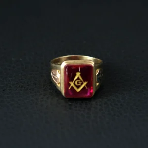 10ct Yellow Gold Freemasons Signet Ring