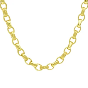 9ct Yellow Gold Belcher Chain 24″ 9mm