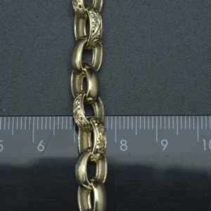 9ct Yellow Gold Belcher Chain 24″ 9mm