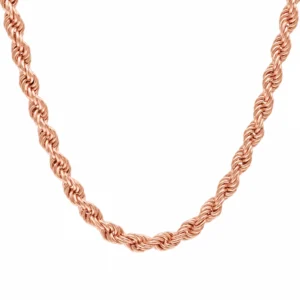 9ct Rose Gold Rope Chain 27.5″ 3.5mm